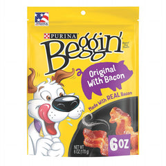 Purina Beggin' Strips Bacon 170 g (6 oz) | Snack para Perros Sabor Tocino