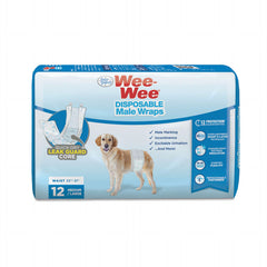 Wee Wee Male Dog Wrap Medium/Large 12 u. | Pañales para Perros Macho Talla Mediana/Grande