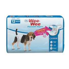 Wee Wee Pamper Medium 12 u. | Pañales para Perros Talla Mediana