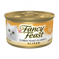 Purina Fancy Feast Turkey Feast Gravy 85 g (3 oz) | Alimento Húmedo para Gatos con Pavo en Salsa