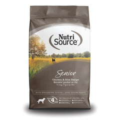 NutriSource Senior Chicken & Rice 26 lb (11.79 kg) | Alimento para Perros Senior Pollo y Arroz