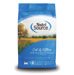 NutriSource Cat & Kitten Chicken, Salmon & Liver 12 lb (5.44 kg) | Alimento para Gatos y Gatitos Pollo, Salmón e Hígado