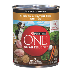 Purina ONE Chicken & Brown Rice Entrée 368 g (13 oz) | Alimento Húmedo para Perros con Pollo y Arroz Integral