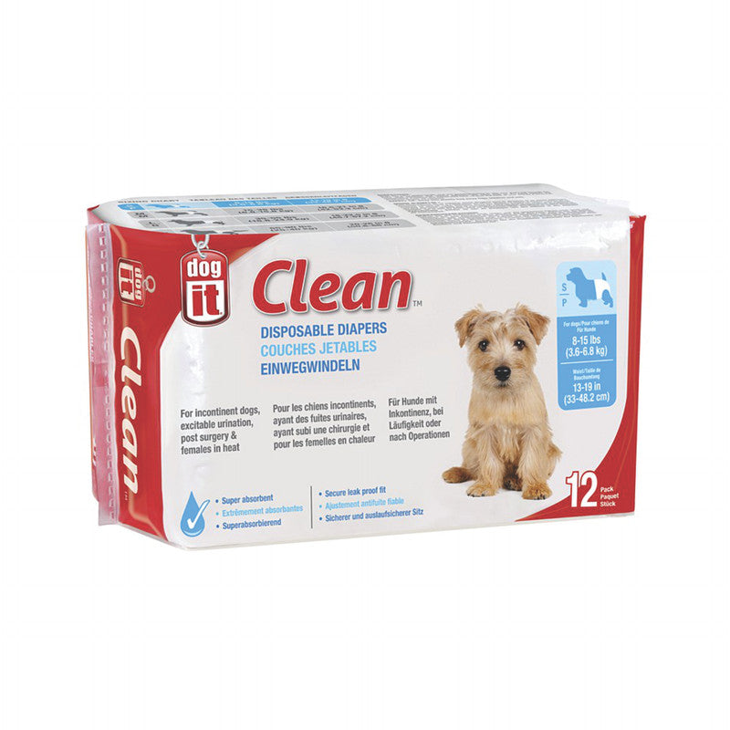 Dogit Pamper Perro Small 12 u. | Pañales para Perros Talla Pequeña