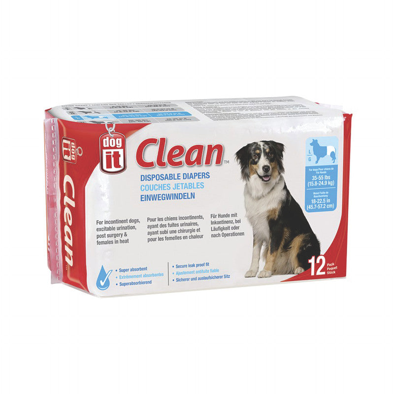 Dogit Pamper Perro Large 12 u. | Pañales para Perros Talla Grande