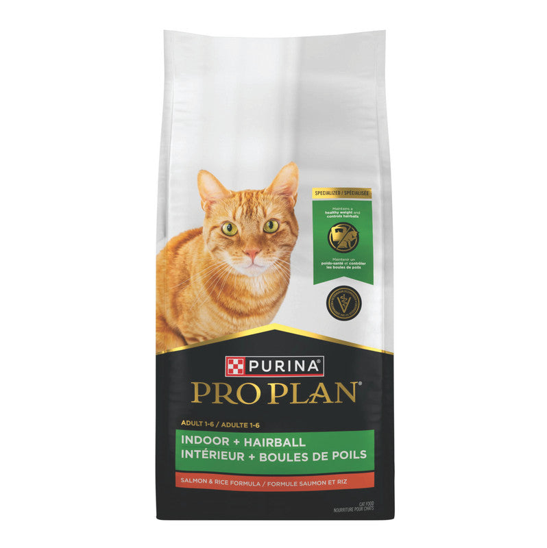 Purina Pro Plan Cat Hairball Indoor Salmon 1.6 kg (3.5 lb) | Alimento para Gatos con Control de Bolas de Pelo