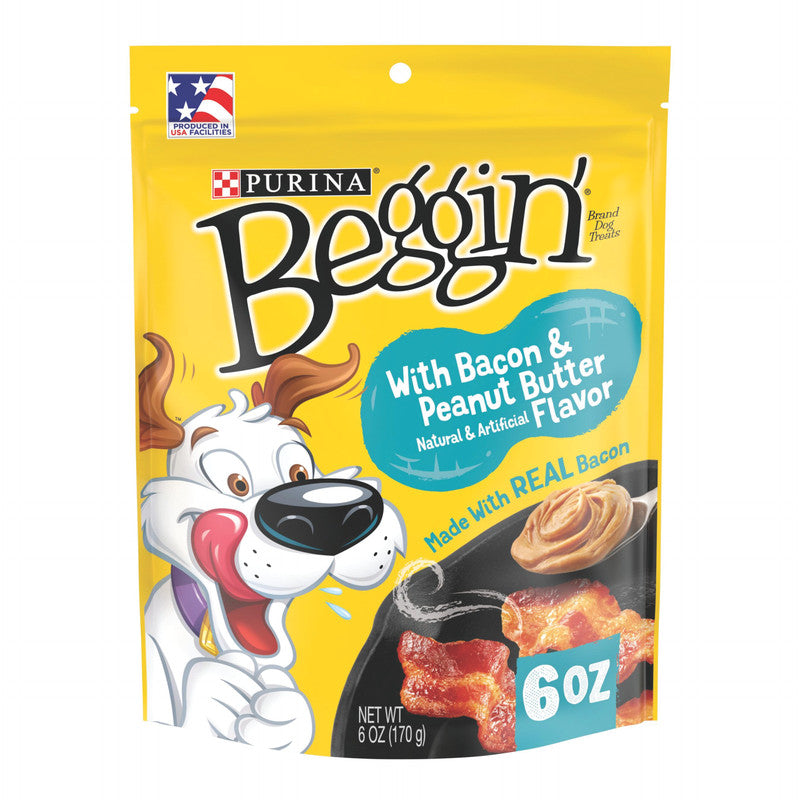 Purina Beggin Strips Bacon with Peanut Butter 170 g (6 oz) | Snack para Perros Tocino y Mantequilla de Maní
