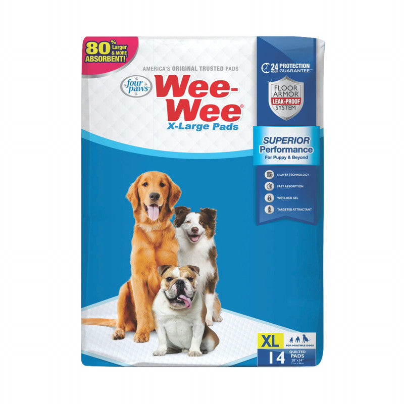 Wee Wee Pads 28" x 34" XL 14 u. | Pads de Entrenamiento para Perros Tamaño Extra Grande