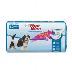 Wee Wee Pamper XS 12 uni. | Pañales para Perros Talla Extra Pequeña