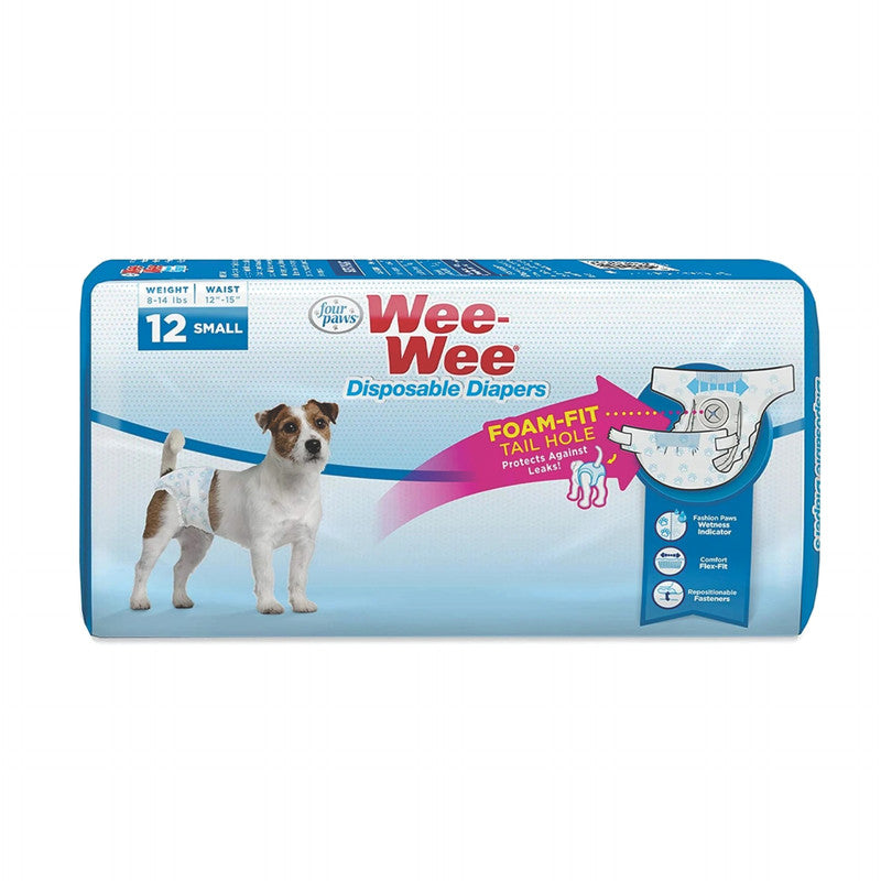 Wee Wee Pamper Small 12 u. | Pañales para Perros Talla Pequeña