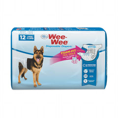 Wee Wee Pamper Large/XL 12 u. | Pañales para Perros Talla Grande/Extra Grande