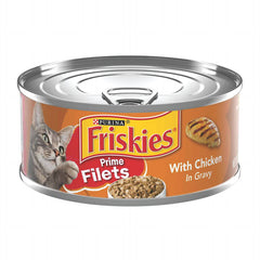 Purina Friskies Chicken Gravy Prime Filets 156 g (5.5 oz) | Alimento Húmedo para Gatos con Pollo en Salsa