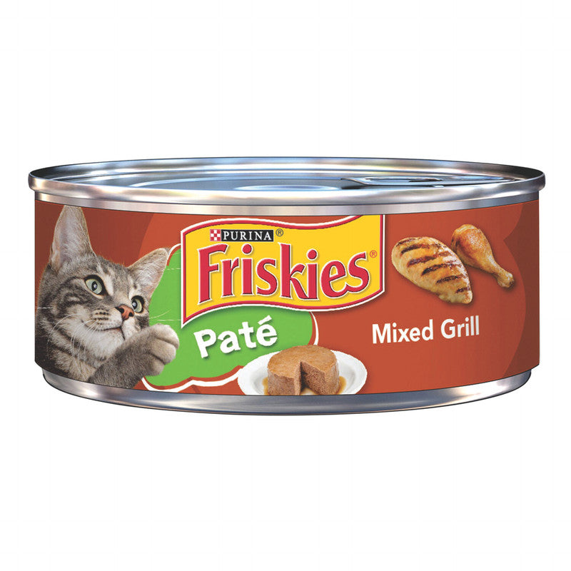 Purina Friskies Mixed Grill Paté 156 g (5.5 oz) | Alimento Húmedo Paté para Gatos Sabor Parrilla