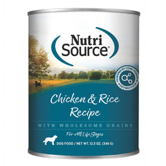 NutriSource Chicken & Rice 13 oz (369 g) | Alimento Húmedo para Perros Pollo y Arroz