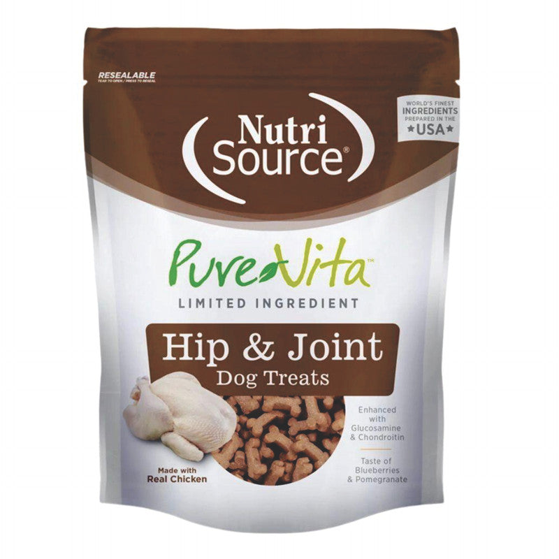 Pure Vita Hip & Joint Dog Treat 6 oz (170 g) | Snack para Perros Soporte de Cadera y Articulaciones