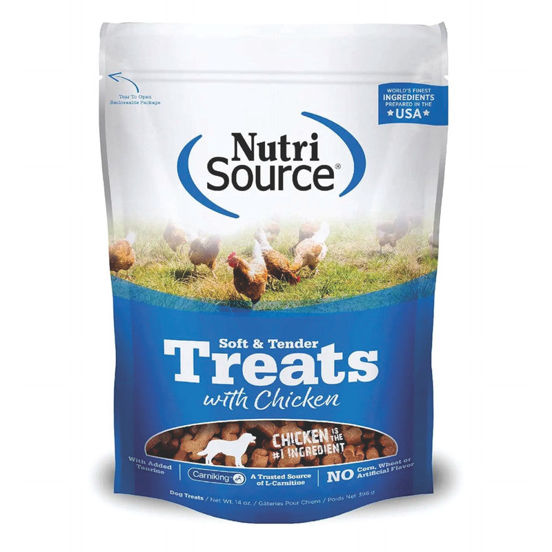 NutriSource Soft & Tender Dog Treats Chicken 6 oz (170 g) | Snack Suaves para Perros Sabor Pollo
