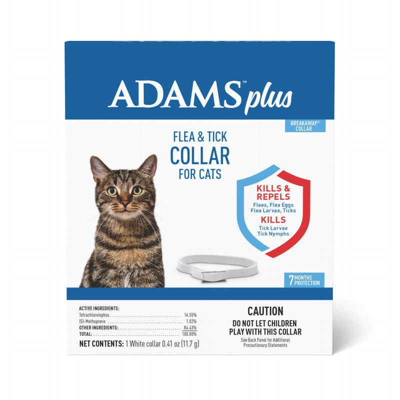 Adams Plus Collar Antipulgas y Garrapatas Gato | Collar Antiparasitario para Gatos