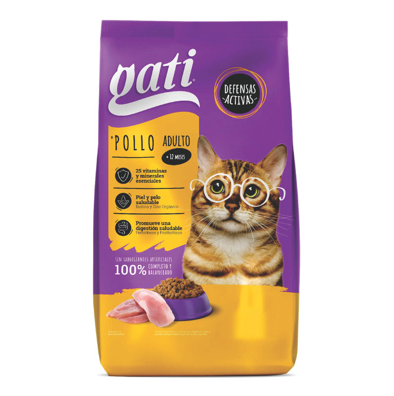 Purina Gati Pollo 1.0 kg (2.2 lb) | Alimento Seco para Gatos con Pollo