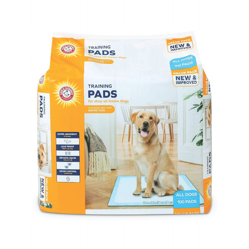 Arm & Hammer Stay-at-Home Dog Pads 22.5" x 22.5" 100 u. | Pads de Entrenamiento para Perros