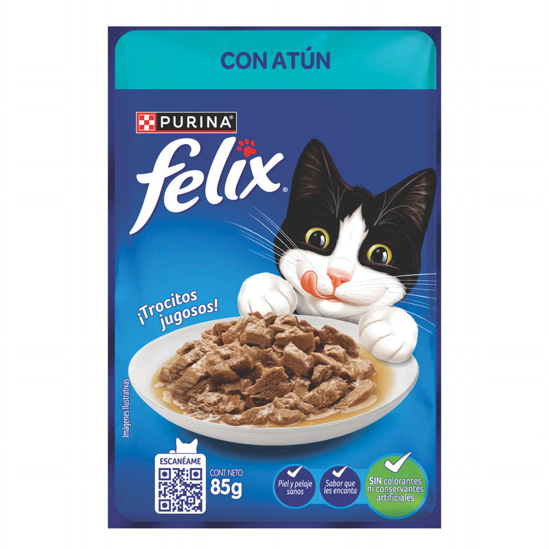 Purina Felix Tuna 85 g (3 oz) | Alimento Húmedo para Gatos con Atún