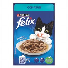 Purina Felix Tuna 85 g (3 oz) | Alimento Húmedo para Gatos con Atún