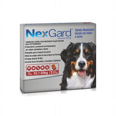 Nexgard XL (25.1-50 kg / 55-110 lb) | Antipulgas y Garrapatas para Perros