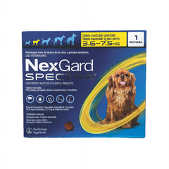 Nexgard Spectra S (3.6-7.5 kg / 8-17 lb) | Antiparasitario para Perros