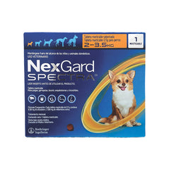 Nexgard Spectra XS (2-3.5 kg / 4.4-7.7 lb) | Antiparasitario para Perros