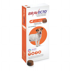 Bravecto 250 mg 1 Tableta (4.5-10 kg / 9.9-22 lb) | Antipulgas y Garrapatas para Perros