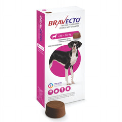 Bravecto 1400 mg 1 Tableta (40-56 kg / 88-123 lb) | Antipulgas y Garrapatas para Perros