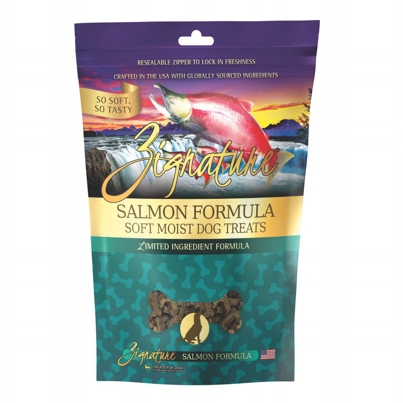Zignature Treats Salmon 113 g (4 oz) | Premios para Perros Sabor Salmón