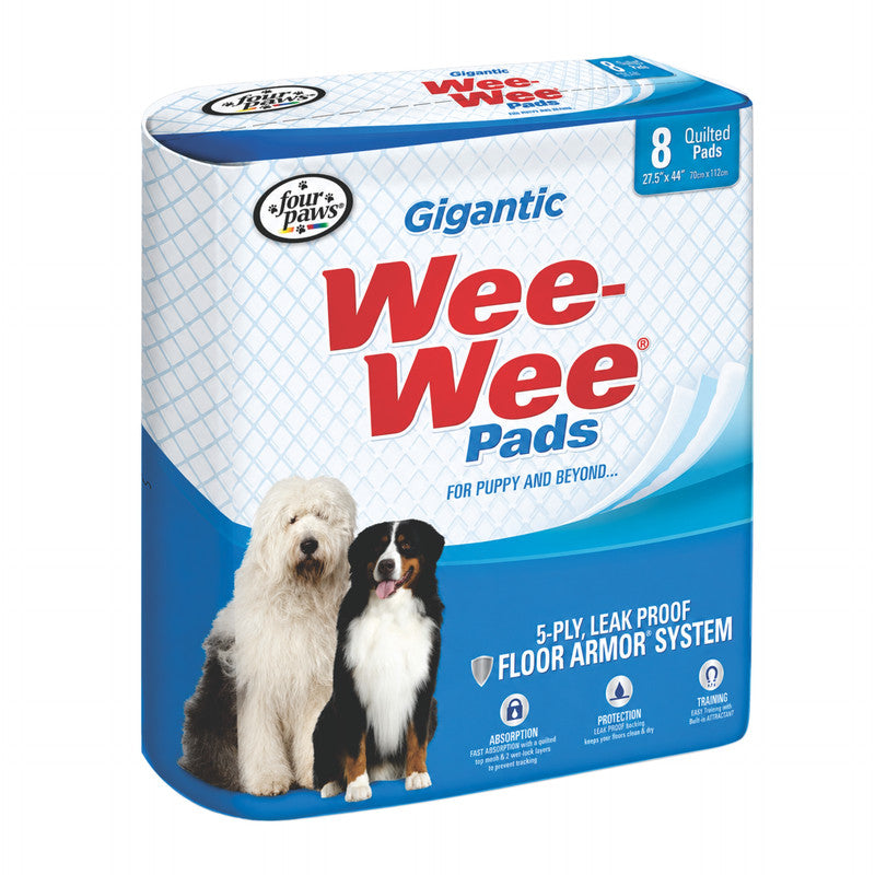 Wee Wee Pads 27.5" x 44" XXL 8 u. | Pads de Entrenamiento para Perros Tamaño Gigante